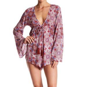 NWOT Tiare Hawaii Flowy Boho Printed Harlow Romper
